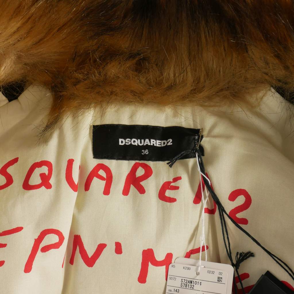 未使用品 ディースクエアード DSQUARED2 23AW Faux Fur Jean Jacket