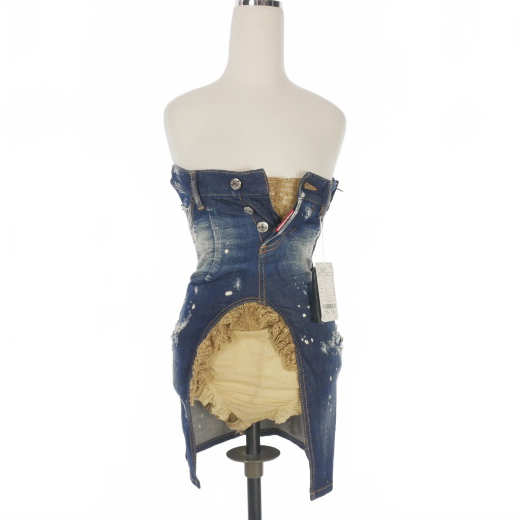 未使用品 ディースクエアード DSQUARED2 23AW Corset Denim Dress