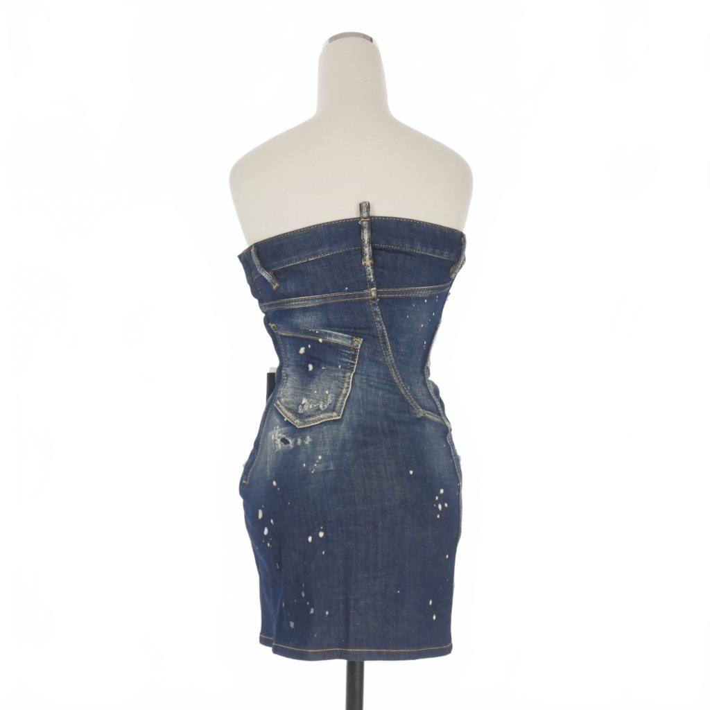 未使用品 ディースクエアード DSQUARED2 23AW Corset Denim Dress