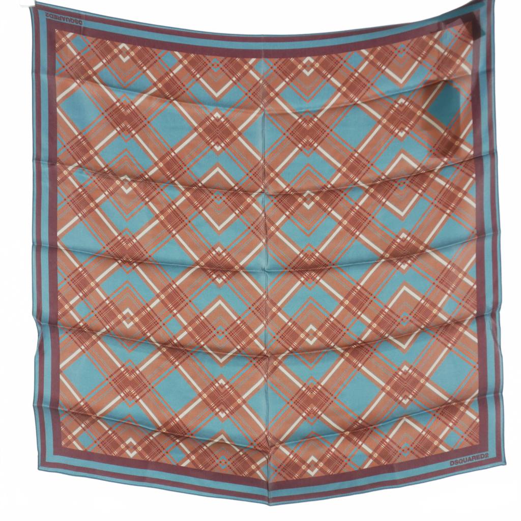 ディースクエアード DSQUARED2 23AW チェック シルク スカーフ  