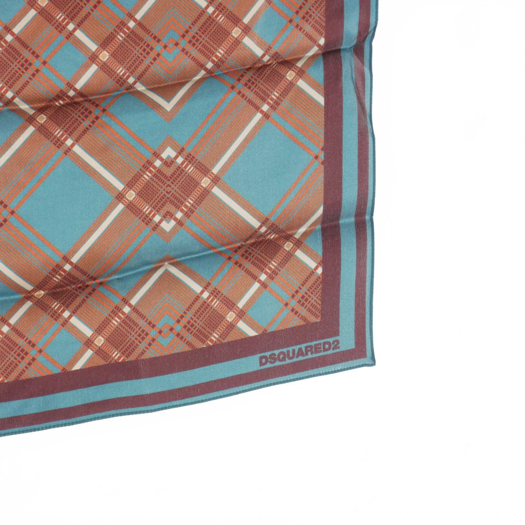 ディースクエアード DSQUARED2 23AW チェック シルク スカーフ  