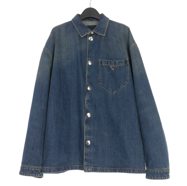 プラダ PRADA 24SS トライアングルロゴ デニムジャケット ブルゾン 