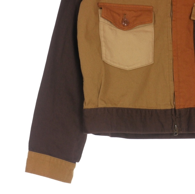 【中古】ヒューマンメイド HUMAN MADE ジップアップワークジャケット ブルゾン 長袖 S ブラウン 茶 HM28JK012 メンズ ヒューマンメイド HUMAN MADE ジップアップワークジャケット ブルゾン