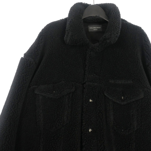 バレンシアガ BALENCIAGA オーバーサイズ ボアフリース ジャケット 