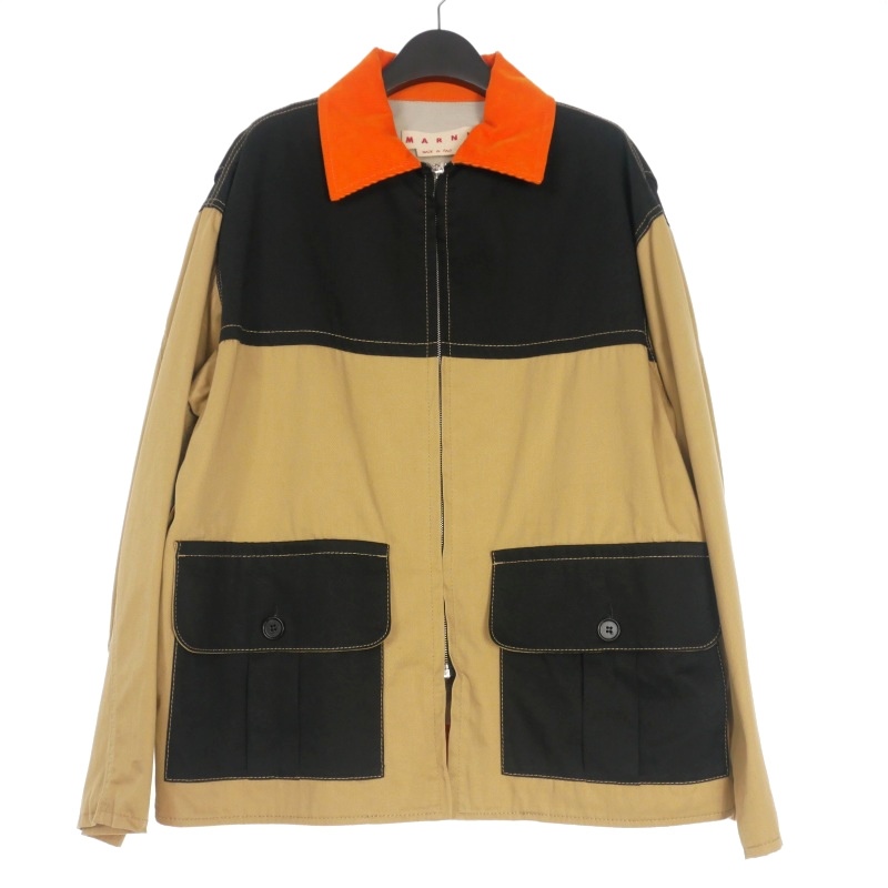 未使用品 マルニ MARNI 23SS コットンギャバジンバイカラー 