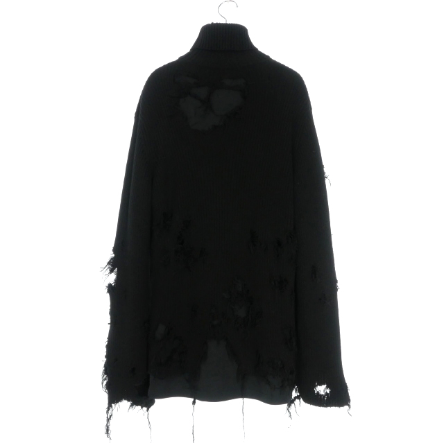 バレンシアガ BALENCIAGA 21AW デストロイ加工 タートルネックニット 