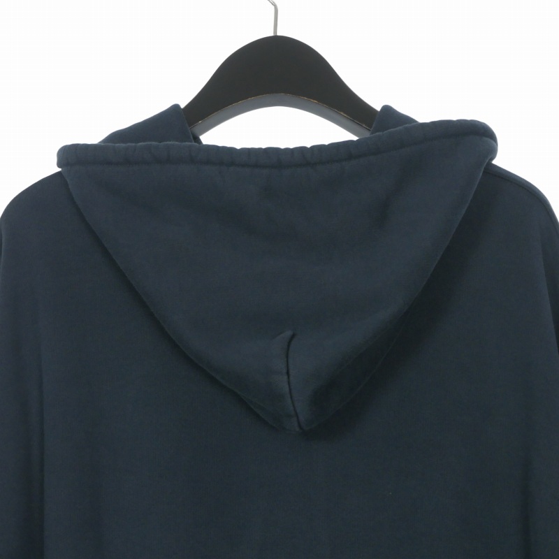 ルイヴィトン LOUIS VUITTON コットンシルク プルオーバーパーカー フーディ 長袖 L ネイビー 紺 RM252MQ UQQ HTY49W 国内正規 メンズ