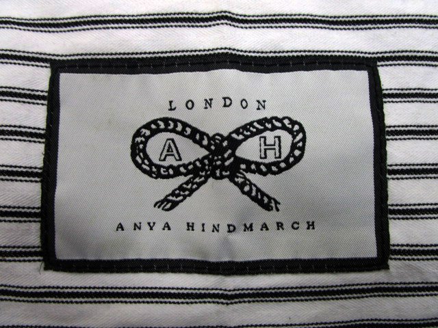 アニヤハインドマーチ Anya Hindmarch バッグ トート 布 ボーダー 白 レディース 141 ベクトルパーク