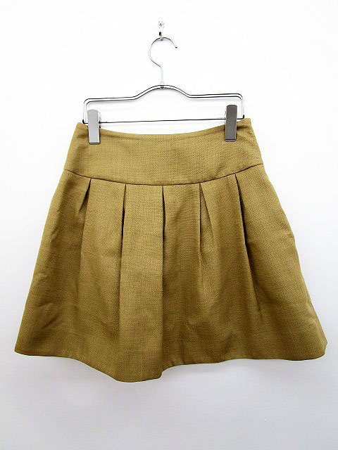 ボンメルスリード アナトリエ Bon Mercerie De Anatelier スカート ミニ フレア プリーツ 無地 36 茶 レディース 141 ベクトルパーク