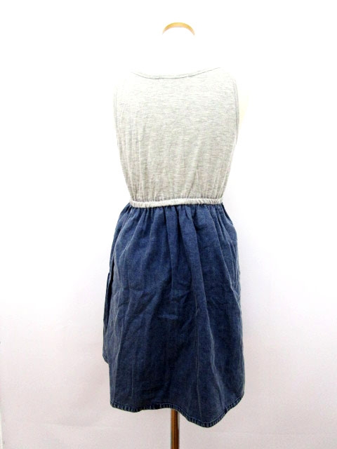 ページボーイ Page Boy ワンピース 切替 ミニ デニム ノースリーブ F グレー 青 レディース 141 ベクトルパーク