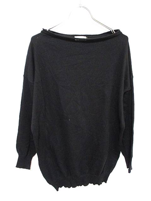 レプシィム ローリーズファーム Lepsim Lowrys Farm ワンピース ニット ミニ ボートネック 無地 F 黒 ブラック レディース 141 ベクトルパーク