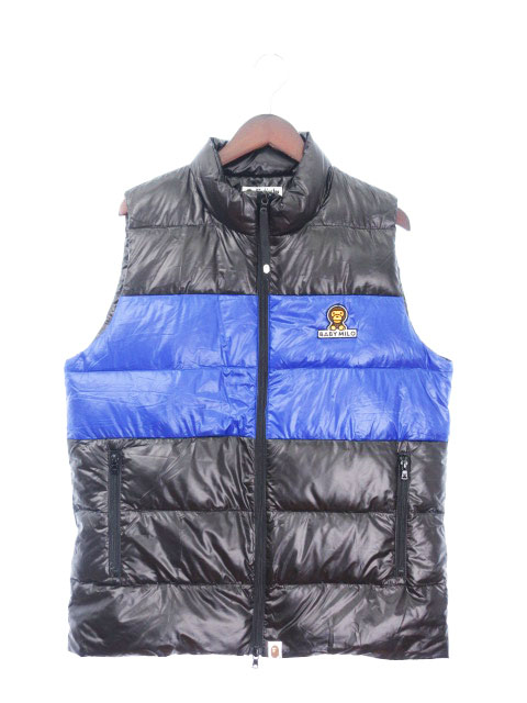 アベイシングエイプ A BATHING APE ダウンベスト ジップアップ 