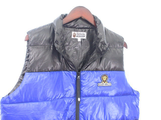 アベイシングエイプ A BATHING APE ダウンベスト ジップアップ 