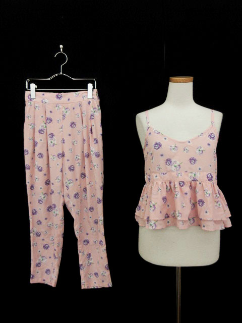 イーハイフンワールドギャラリー E Hyphen World Gallery セットアップ キャミソール へプラム パンツ クロップド 花柄 F ピンク Sh レディース 141 ベクトルパーク