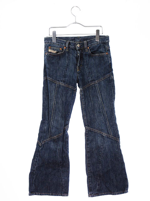 ディーゼル DIESEL パンツ デニム ジーンズ ベルボトム 27 青 ブルー 