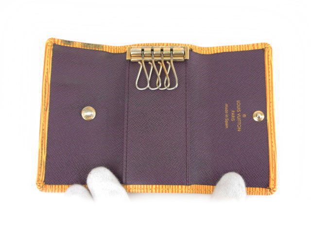VUITTON 🎇 【】 ミュルティクレ4 4連キーケース エピ レザー カシス