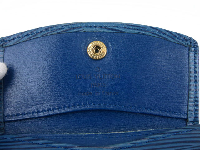 良品●LOUIS VUITTON サーンプル エピ ケース 小銭入れ 青 ルイ ヴィトン エピ ポルトモネ サーンプル ブルー カードケース