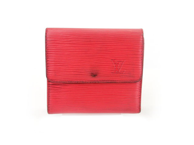 ルイヴィトン LOUIS VUITTON Malletier エピ Wホック 財布 赤 レッド 