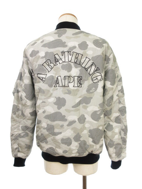 BAPE エイプ A BATHING APE MA-1ジャケット 迷彩 カモフラ A BATHING APE（アベイシングエイプ）の「1ST CAMO NYLON TWILL