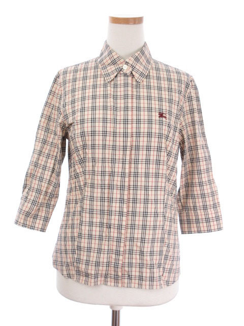 バーバリーブルーレーベル BURBERRY BLUE LABEL シャツ 七分袖 ノバ 