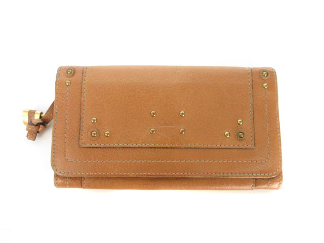 クロエ CHLOE 長財布 スタッズ レザー ベージュ /tk1220 レディース 