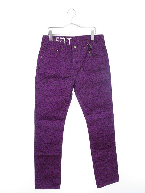 未使用品 ポールスミス Paul Smith 531 パンツ ストレート ヒョウ柄 レオパード 31 紫 パープル 国内正規 Ca キ28 1店 Fy1228 メンズ 141 ベクトルパーク