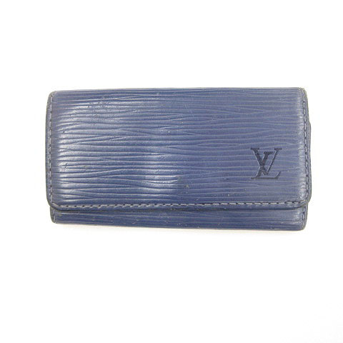 ルイヴィトン LOUIS VUITTON ミュルティクレ4 エピ キーケース 4連 青  