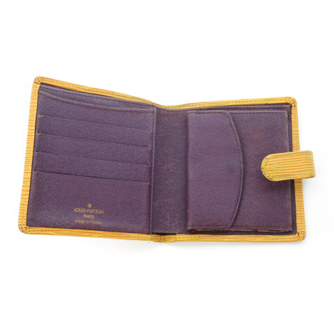 美品　55 LOUIS VUITTON ルイヴィトン　エピ　二つ折り財布 LOUIS VUITTON ルイヴィトン LV エピ 二つ折りWホック財布