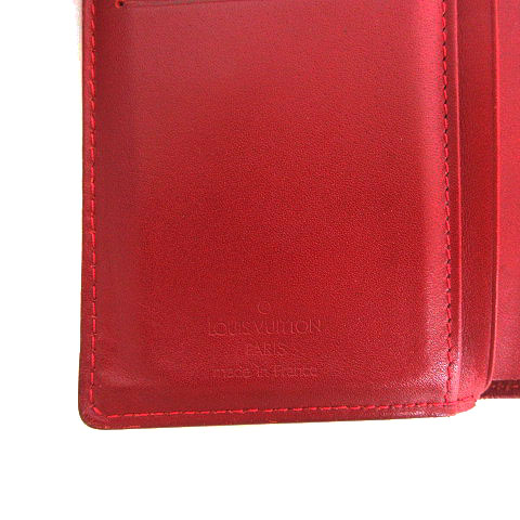 ルイヴィトン Louis Vuitton ポルトフォイユ ヴィエノワ ヴェルニ 財布 がま口 二つ折り 赤 レッド M Ca キ30 3店 Ako0121 レディース 141 ベクトルパーク