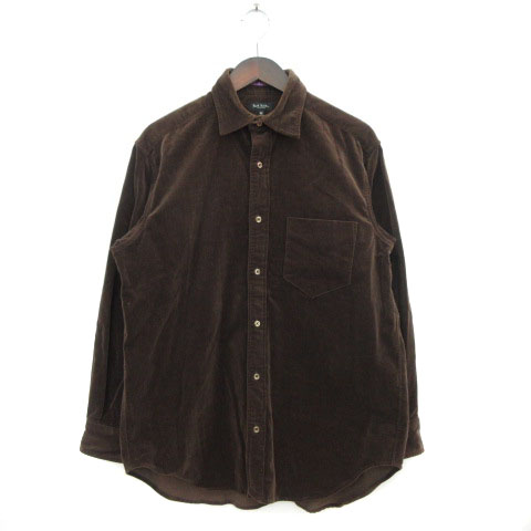 ポールスミスコレクション Paul Smith Collection シャツ ベロア 長袖 M 茶 ブラウン 国内正規 Ca キ31 4店 Tk04 メンズ 141 ベクトルパーク