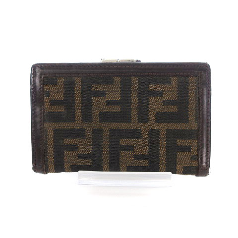 美品 FENDI フェンディ ズッカ柄 がま口財布 二つ折り財布 4 フェンディ ズッカ柄 二つ折り財布のおすすめ人気商品一覧 通販