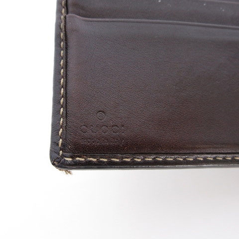 グッチ GUCCI GGキャンバス 財布 二つ折り 茶 ブラウン 181594☆CA☆キ
