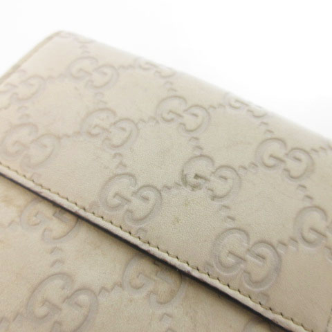 GUCCI グッチ シマ 二つ折り財布 コンパクトウォレット ホワイト グッチシマ グッチ 財布 GUCCI 二つ折り財布 レディース メンズ
