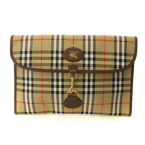 Burberry バーバリー ノバチェック 貯まら クラッチバッグ 書類