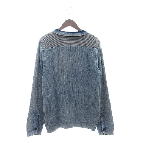 ディーゼル Diesel カーディガン ニット 襟付き 長袖 S 青 ブルー Ca