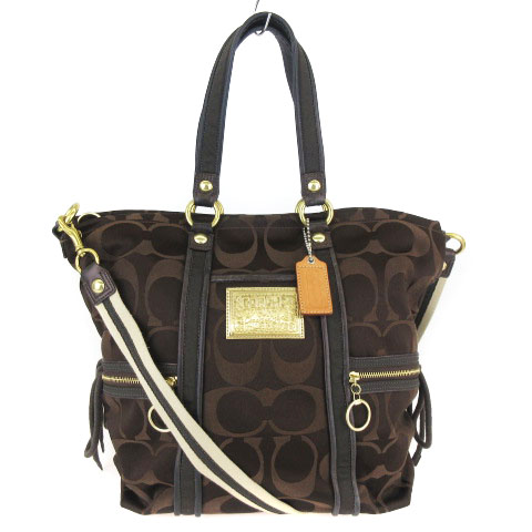 コーチ COACH ポピー シグネチャー サテン スポットライト バッグ 