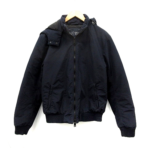 アルマーニ ジーンズ ARMANI JEANS ダウンジャケット ブルゾン 50 L 紺 