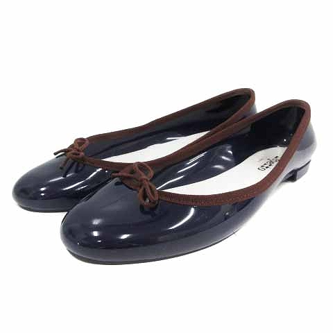 Repetto 39レペットネイビーレインシューズ24.5cm