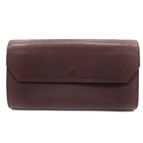 カミーユフォルネ Camille Fournet 長財布 二つ折り シボレザー ボルドー Yi4 D メンズ 142 ベクトルパーク