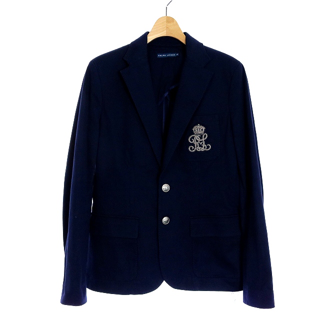 ラルフローレン RALPH LAUREN テーラードジャケット 紺ブレ 銀ボタン 