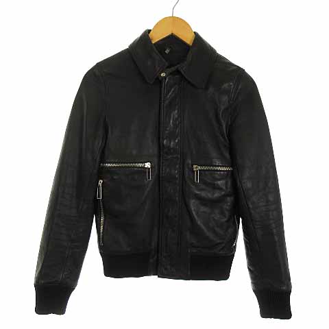 ディオールオム Dior HOMME 09AW レザージャケット 中綿 革ジャン 
