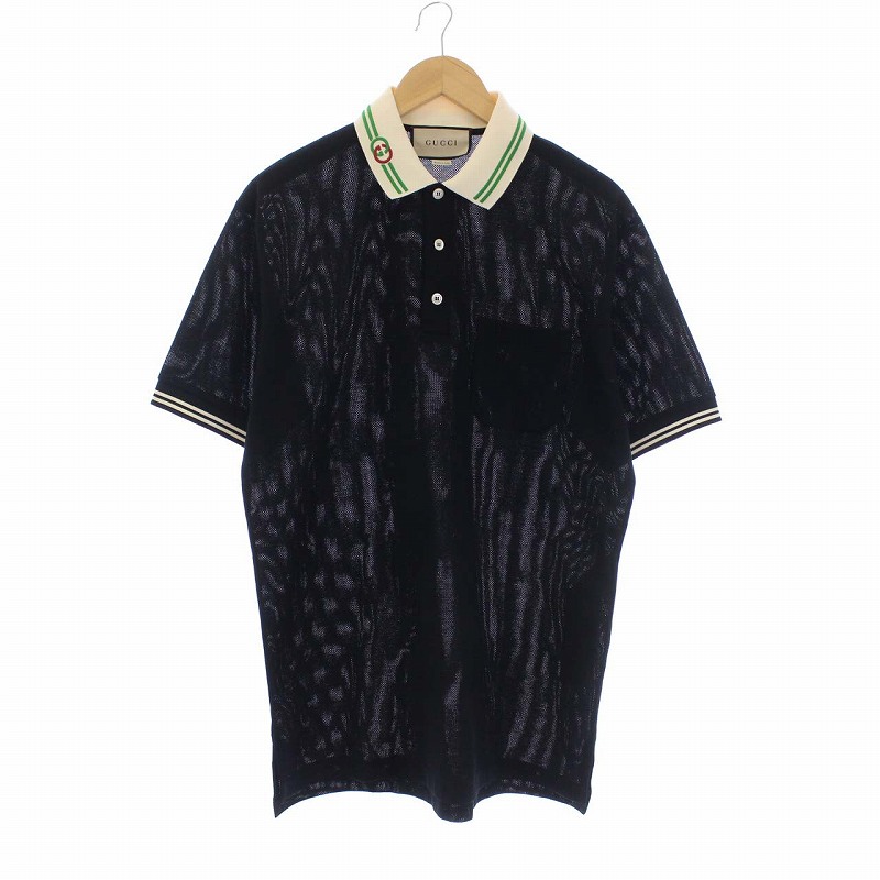 グッチ GUCCI 21SS インターロッキングG コットンピケ 半袖 ポロシャツ 