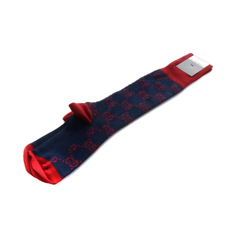 未使用品 グッチ GUCCI GGパターン コットンブレンド ソックス 靴下 24 