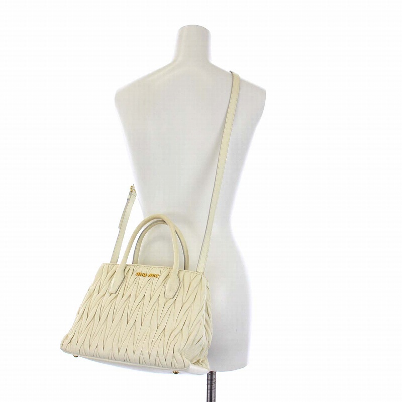 ミュウミュウ miumiu マテラッセ 2WAY ハンドバッグ トートバッグ