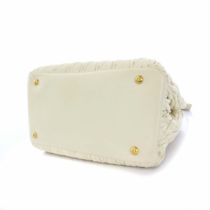 【高級レザー❗️】miumiu マテラッセ ハンドバッグ アイボリーレザー MIU MIU/ミュウミュウ通販 | アルカディ マテラッセレザー