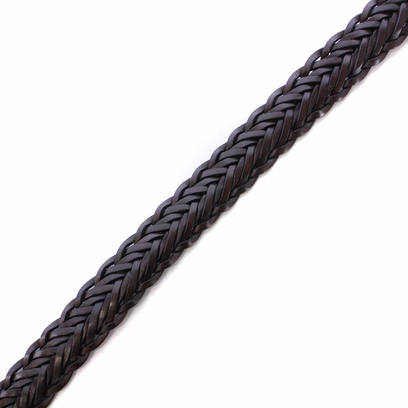 Saddler's レザーベルト 80/95 ブラウン サドラーズ Saddler's ベルト 編み込み レザー 80/95 茶色