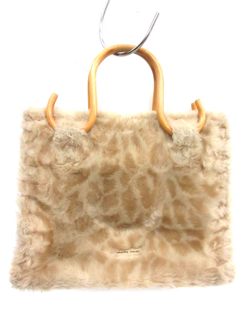 サマンサタバサ Samantha Thavasa バッグ ハンド ファー ヒョウ柄  