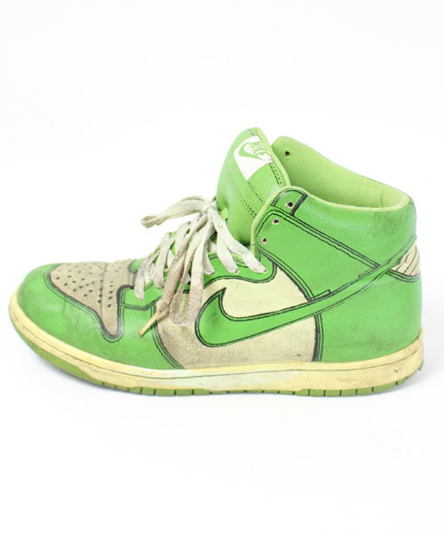 Nike 緑色 ハイカットシューズ Nike【ナイキ】爽やかな緑色！ハイカットスニーカー 白×緑×黒