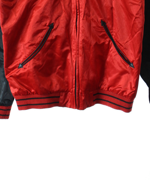 DIESEL リバーシブルスカジャン 黒赤 ディーゼル DIESEL ジャケット スカジャン 刺繍 リバーシブル M 黒 赤