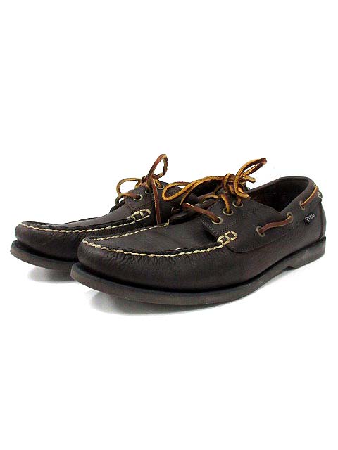 Polo Ralph Lauren ラルフローレン レザー モカシン デッキ 茶 Polo Ralph Lauren ラルフローレン レザー モカシン デッキ 茶